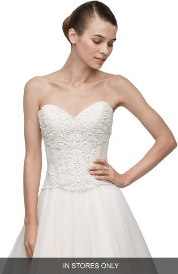 Women's Watters Keo Embellished & Embroidered Corset, Size In Store Only - Pink