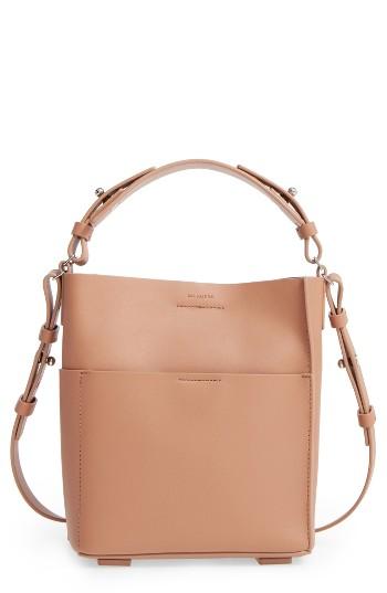 Allsaints Mini Echo Calfskin North/south Tote - Brown