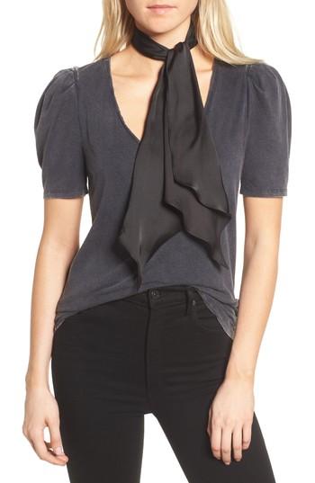Women's Treasure & Bond Skinny Scarf, Size - Black