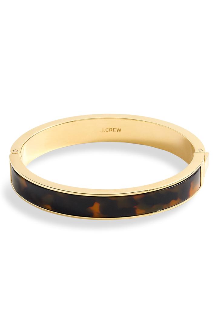 Women's J.crew Imitation Tortoise Clamp Bracelet