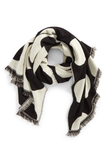 Women's Bp. Oversize Dot Scarf, Size - Black