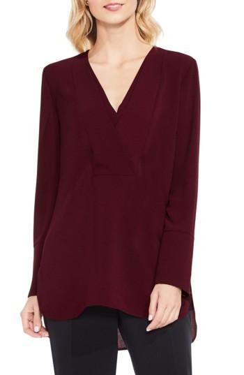 Women's Vince Camuto Double V-neck Placket Blouse - Red
