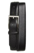 Men's Nordstrom Men's Shop Pebbled Leather Belt - Black
