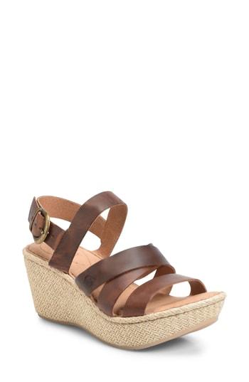 Women's B?rn Petur Wedge Sandal M - Brown
