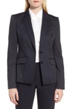 Petite Women's Boss Jukani Check Wool Blend Suit Jacket