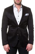 Men's Maceoo Elegance Wave Jacquard Sport Coat (l) - Black