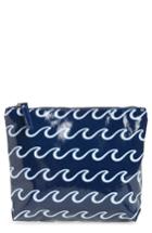 Ki-ele Waves Print Pouch - Blue