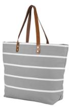 Cathy's Concepts Monogram Large Canvas Tote -