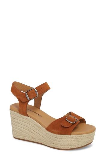 Women's Lucky Brand Naveah Espadrille Wedge Sandal M - Brown