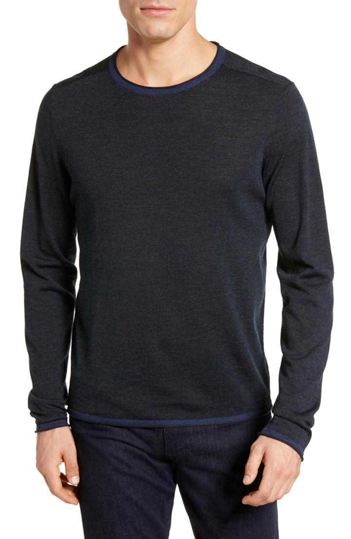 Men's Robert Barakett Mahone Merino Wool Sweater - Blue
