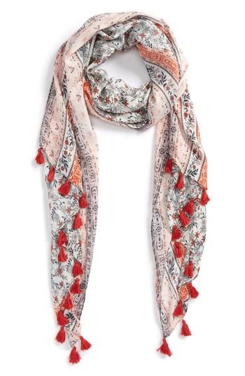 Women's Rebecca Minkoff Jasmine Tassel Scarf, Size - White