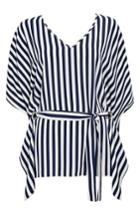 Women's Wallis Stripe Belted Top - Blue