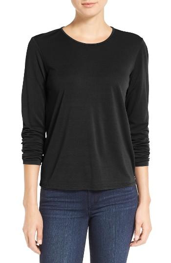 Women's Eileen Fisher Silk Tee - Black