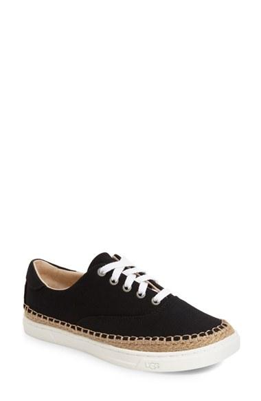 Women's Ugg 'eyan Ii' Canvas Sneaker M - Black