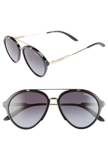Men's Carrera Eyewear 54mm Aviator Sunglasses - Shiny Black Gold