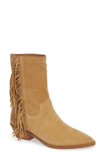 Women's Rebecca Minkoff Krissa Fringed Bootie M - Beige