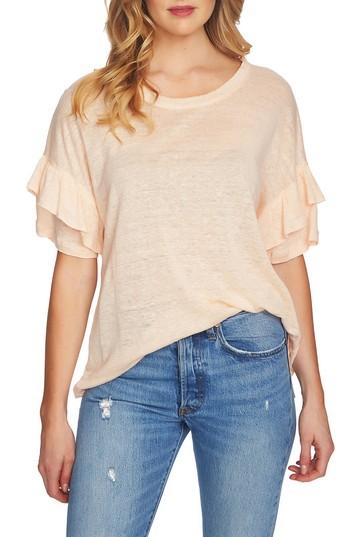 Women's 1.state Ruffle Linen Tee - Yellow