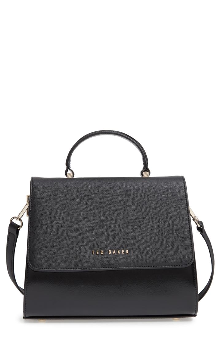 Ted Baker London Hilaryy Crosshatch Faux Leather Top Handle Satchel -