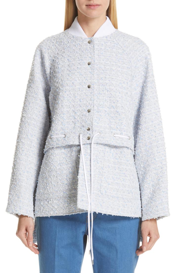 Women's Adeam Two-way Bomber Jacket - Blue