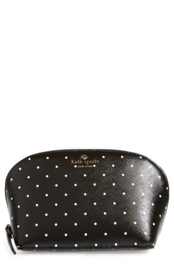 Kate Spade New York Brooks Drive - Small Abalene Faux Leather Pouch, Size - Black/ Cream