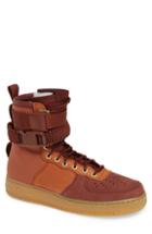 Men's Nike Sf Af1 Genuine Shearling Lined Sneaker Boot M - Brown