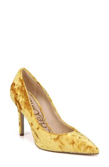 Women's Sam Edelman Hazel Pointy Toe Pump .5 M - Yellow