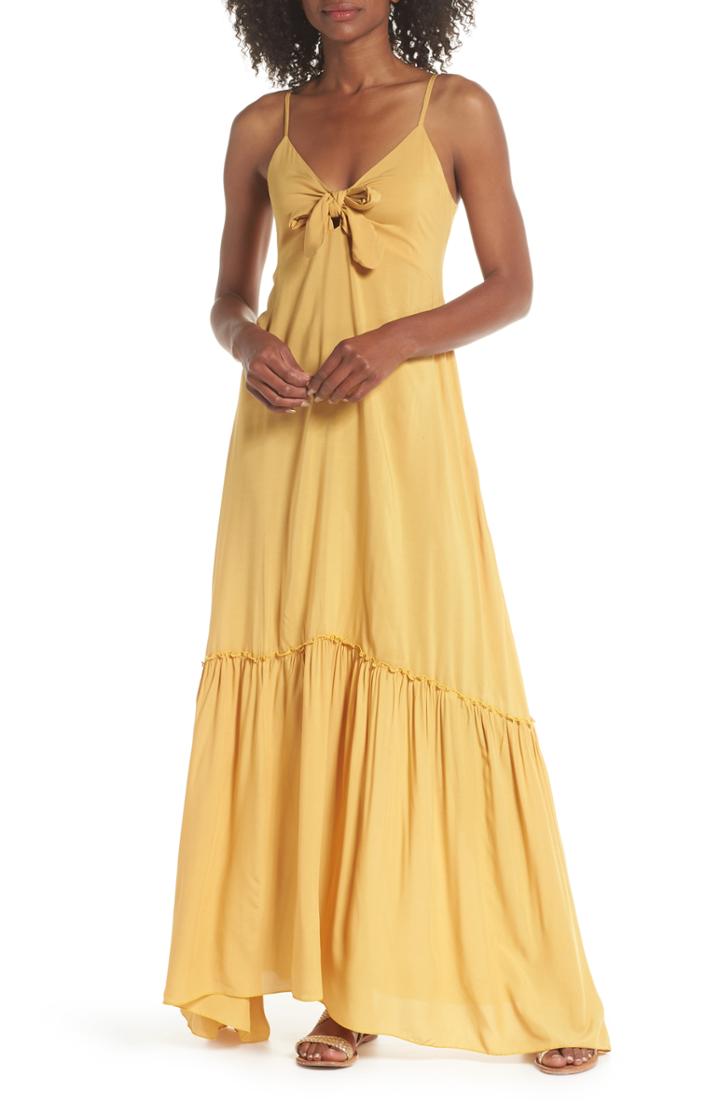Women's Elan Maxi Cover-up Dress - Yellow