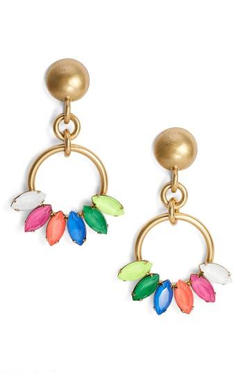 Women's Loren Hope Edie Crystal Hoop Drop Earrings
