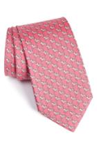 Men's Salvatore Ferragamo Zebra Print Silk Tie, Size - Pink