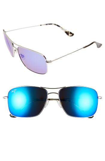 Women's Maui Jim Wiki Wiki 59mm Polarizedplus2 Aviator Sunglasses -