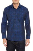 Men's Jared Lang Slim Fit Jacquard Sport Shirt - Blue
