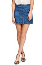 Women's Free People Don't Get Me Wrong Denim Miniskirt - Blue