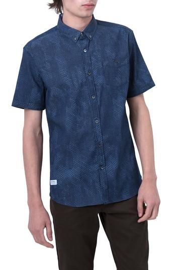 Men's 7 Diamonds The Kids Woven Shirt, Size - Blue