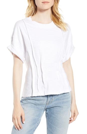 Women's Current/elliott The Pintucked Tee - White