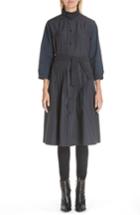 Women's Tricot Comme Des Garcons Long Pleated Jacket - Blue