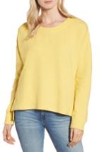 Women's Caslon Side Slit Relaxed Sweatshirt, Size - Yellow