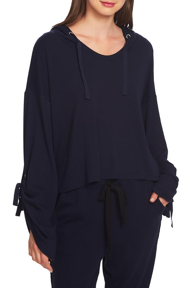 Women's 1.state Cozy Crop Drawstring Hoodie - Blue