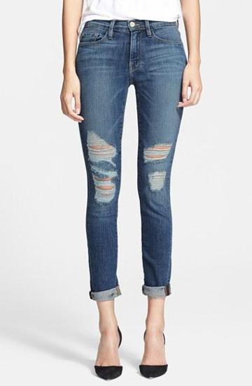 Women's Frame Denim 'le Skinny De Jeanne' Destroyed Jeans (seville)