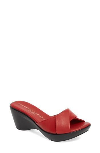 Women's Athena Alexander Orlando Slide Sandal M - Red