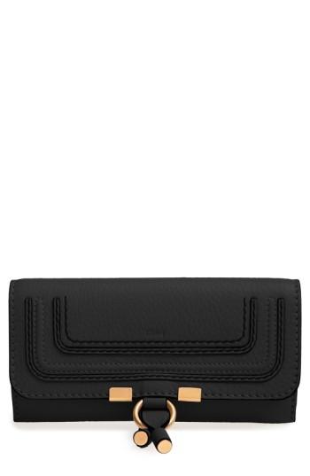 Women's Chloe 'marcie - Long' Leather Flap Wallet - Black