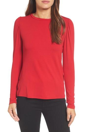 Women's Bobeau Bishop Knit Top - Red