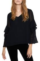 Women's Sanctuary Bianca Sheer Sleeve Top - Black