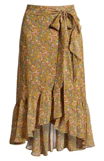 Women's Rebecca Minkoff Selena Wrap Skirt, Size - Yellow