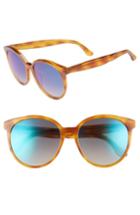 Women's Diff Cosmo 56mm Polarized Round Sunglasses - Honey Tortoise/ Blue