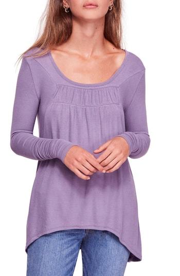 Women's Free People Love Valley Long Sleeve High/low Top - Purple