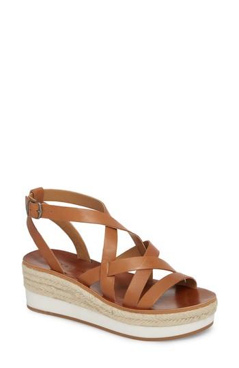 Women's Lucky Brand Jenepper Platform Wedge Sandal .5 M - Beige