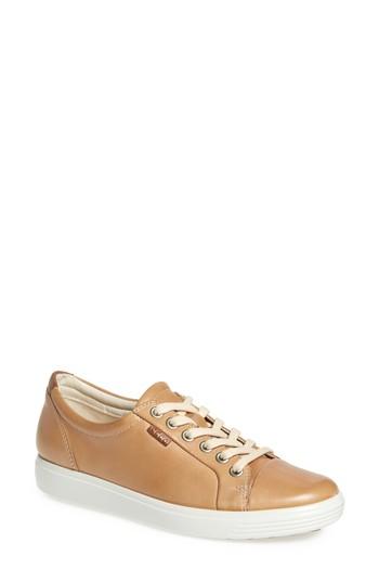 Women's Ecco 'soft 7' Cap Toe Sneaker -5.5us / 36eu - Beige