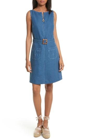 Women's Tory Burch Nadia Linen A-line Dress