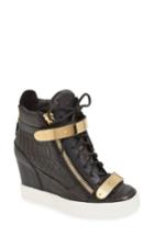Women's Giuseppe Zanotti Wedge Sneaker .5 M - Black