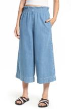 Women's Topshop Wide Leg Crop Jeans W X 30l (fits Like 28-29w) - Blue